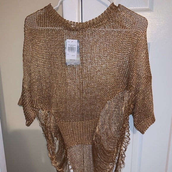 Mesh Gold Top - Picture 1 of 2